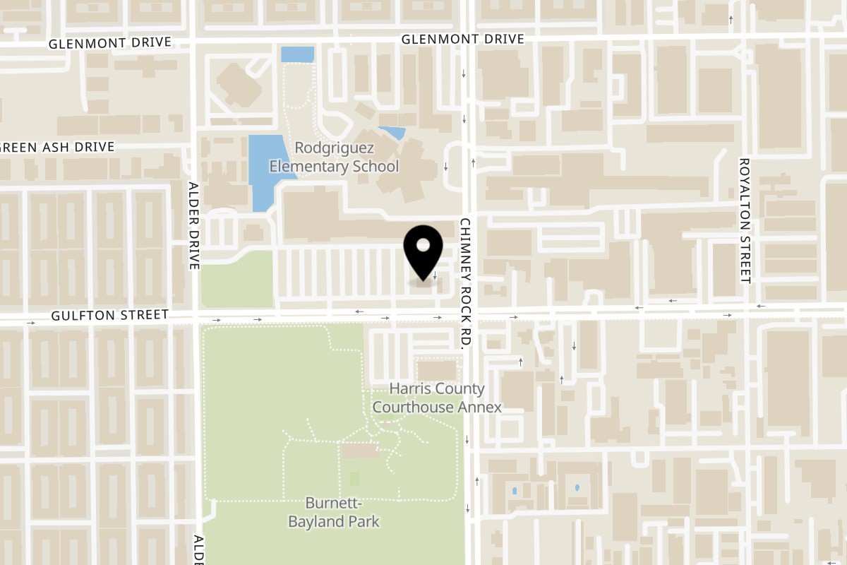 Map showing the location of Taquerias Arandas Taquerias Arandas No. 25 on 5560 Gulfton St in Houston